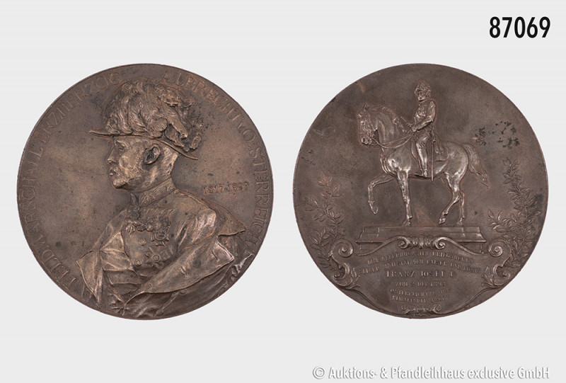 Österreich, Habsburg, Medaille 1898, von A. Scharff, auf die Errichtung eines De...