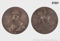 Österreich, Habsburg, Medaille 1898, von A. Scharff, auf die Errichtung eines Denkmals für Feldmarschall Erzherzog Albrecht in Wien, 68,5 mm, Wurzb. 8...