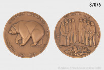 USA, California Bicentennial Medal 1769-1969, "The Golden Land", 63 mm, vorzüglich, in original Etui mit Zertifikat