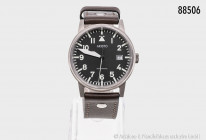 HAU, Aristo, Kleine Fliegeruhr Titan, originales Lederband, Made in Germany, Automatic, D 38 mm, in OVP mit Bedienungsanleitung, guter Zustand mit lei...
