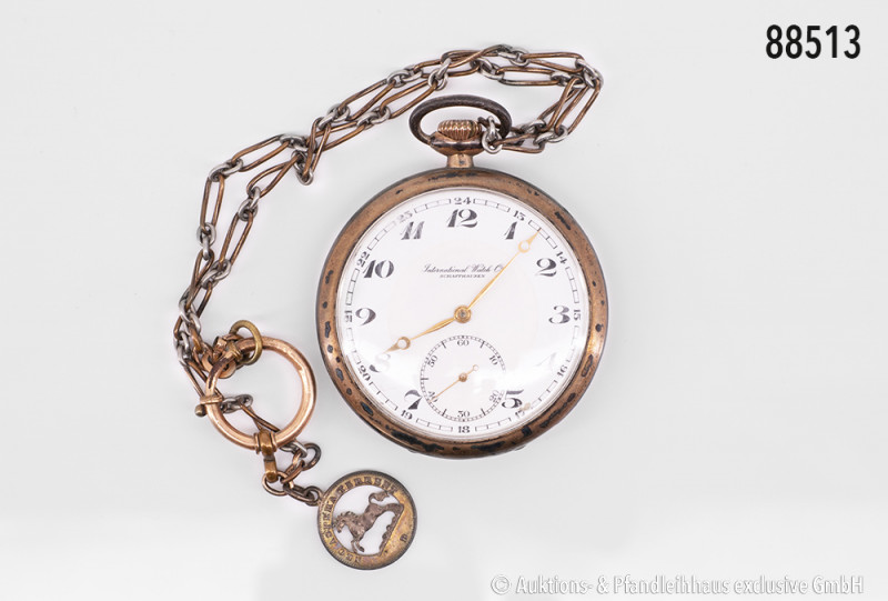 Taschenuhr, IWC, Schaffhausen, 800 Silber, D ca. 52 mm, ca. 94 g Gesamtgewicht (...