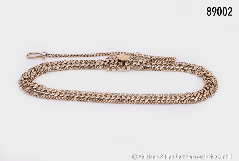 Fein gearbeitetes Armband, 18 Karat/750 Gelbgold, mit Sicherheitskette, L ca. 18...