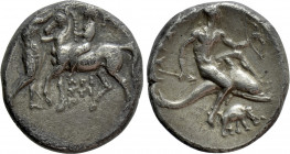 CALABRIA. Tarentum. Nomos (Circa 280-272 BC). Gu- and Aristip-, magistrates