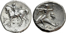 CALABRIA. Tarentum. Nomos (Circa 272-240 BC). Sy- and Lykinos, magistrates