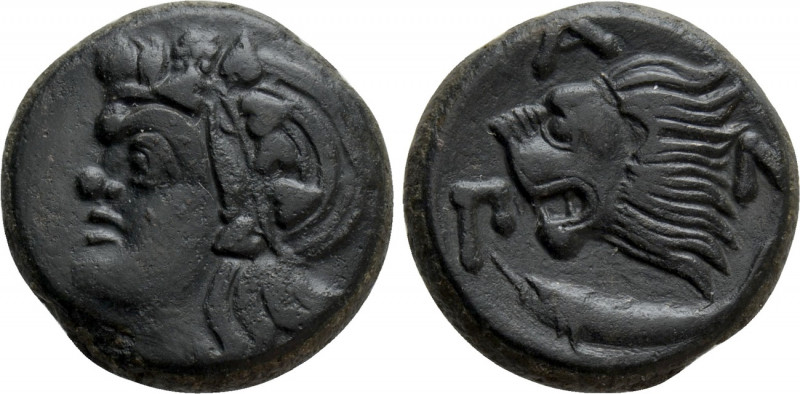 CIMMERIAN BOSPOROS. Pantikapaion. Ae (Circa 310-304/3 BC). 

Obv: Head of saty...