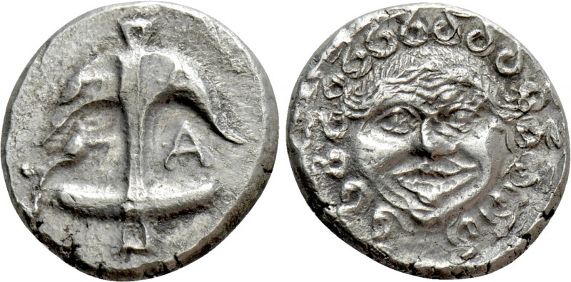 THRACE. Apollonia Pontika. Drachm (Late 5th-4th centuries BC). 

Obv: Upright ...