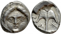 THRACE. Apollonia Pontika. Diobol (Circa 375-335 BC)
