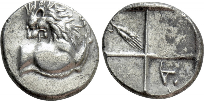 THRACE. Chersonesos. Hemidrachm (Circa 386-338 BC). 

Obv: Forepart of lion ri...