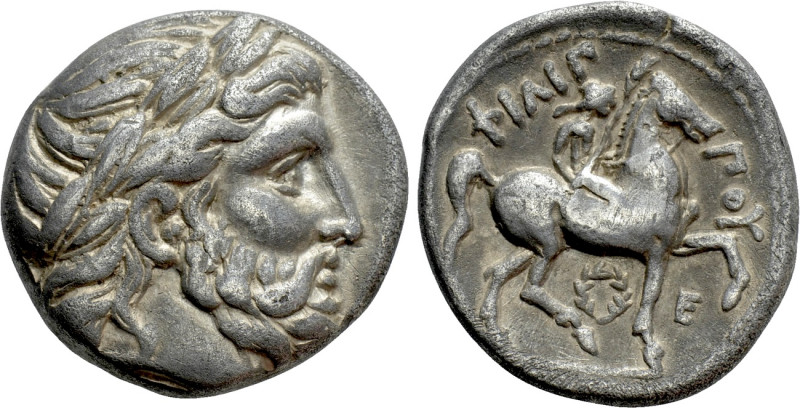 KINGS OF MACEDON. Philip II (359-336 BC). Tetradrachm. Amphipolis. 

Obv: Laur...