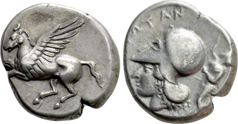 EPEIROS. Ambrakia. Stater (Circa 404-360 BC). 

Obv: Pegasos flying left.
Rev...