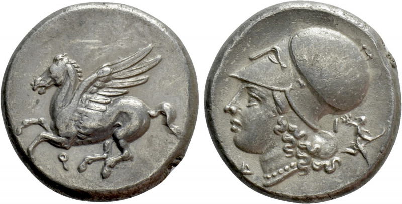 CORINTHIA. Corinth. Stater (Circa 350-338 BC). 

Obv: Pegasos flying left; kop...