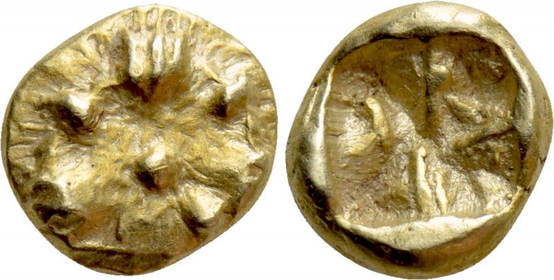 IONIA. Uncertain. EL 1/24 Stater (Circa 600-550 BC). 

Obv: Fibula.
Rev: Incu...