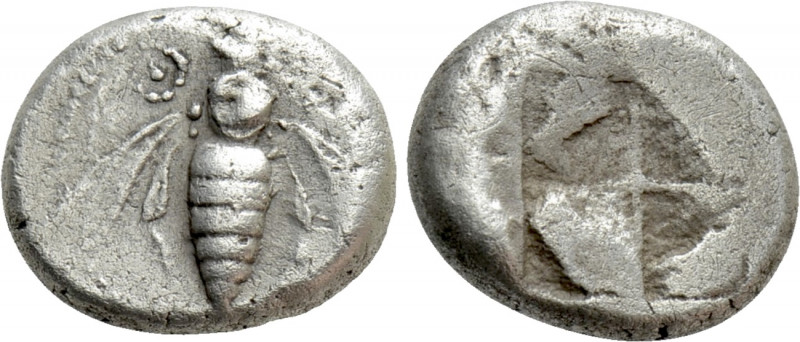 IONIA. Ephesos. Drachm (Circa 500-420 BC). 

Obv: Bee; tendrils above.
Rev: Q...