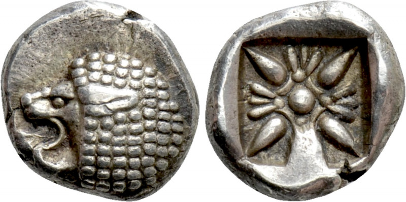 IONIA. Miletos. Diobol (6th-5th centuries BC). 

Obv: Forepart of lion right, ...