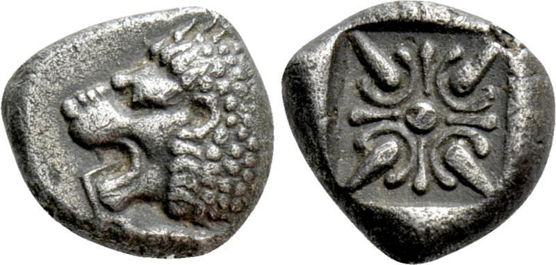 IONIA. Miletos. Diobol (6th-5th centuries BC). 

Obv: Forepart of lion right, ...