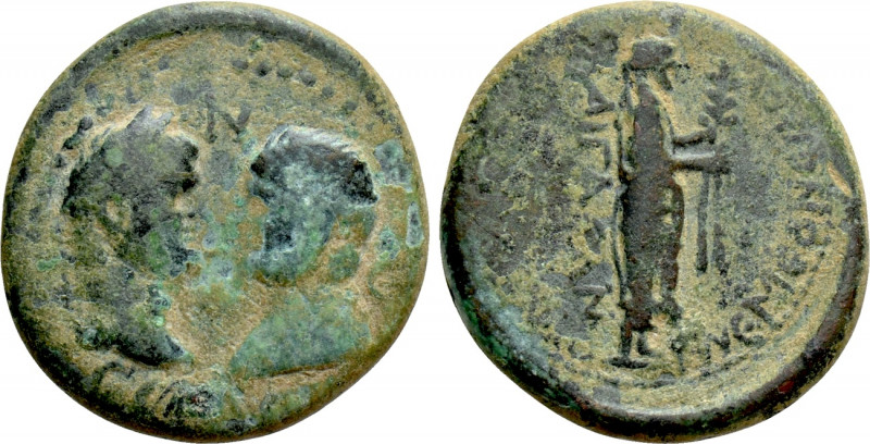 AEOLIS. Aegae. Titus & Domitian (Caesares, 69-79 & 69-81). Ae. Apollonios, son o...