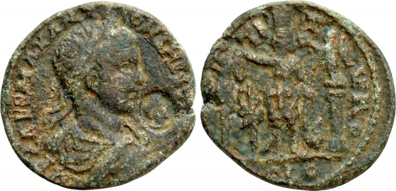 PHOENICIA. Tyre. Elagabalus (218-222). Ae. 

Obv: IMP CAES M AV ANTONINVS AVG....