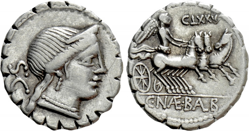 C. NAEVIUS BALBUS. Serrate Denarius (79 BC). Rome. 

Obv: Diademed head of Ven...