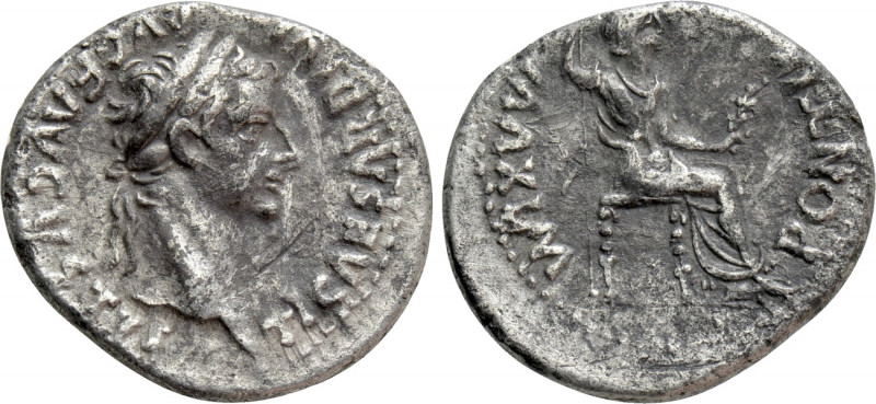 TIBERIUS (14-37). Denarius. "Tribute Penny" type. Lugdunum. 

Obv: TI CAESAR D...