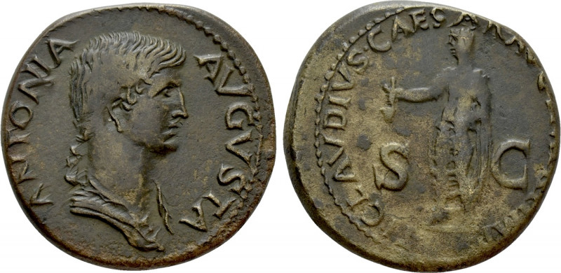 ANTONIA II (Augusta, 37 & 41). Dupondius. Rome. 

Obv: ANTONIA AVGVSTA. 
Drap...