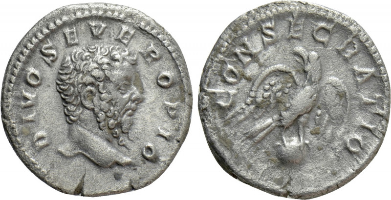 DIVUS SEPTIMIUS SEVERUS (Died 211). Denarius. Rome. Struck under Caracalla. 

...