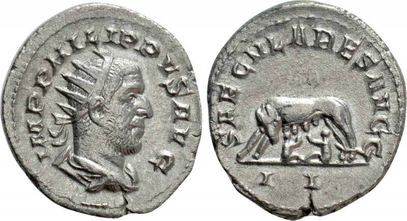 PHILIP I 'THE ARAB' (244-249). Antoninianus. Rome. Saecular Games/1000th Anniver...