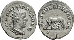 PHILIP I 'THE ARAB' (244-249). Antoninianus. Rome. Saecular Games/1000th Anniversary of Rome issue