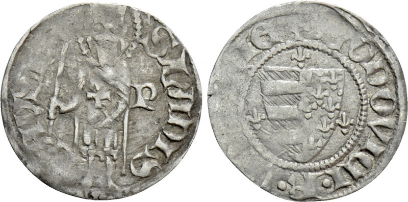 HUNGARY. Louis I (1342-1382). Denar. 

Obv: + LODOVICI · R · hVnGΛRIЄ. 
Coat-...