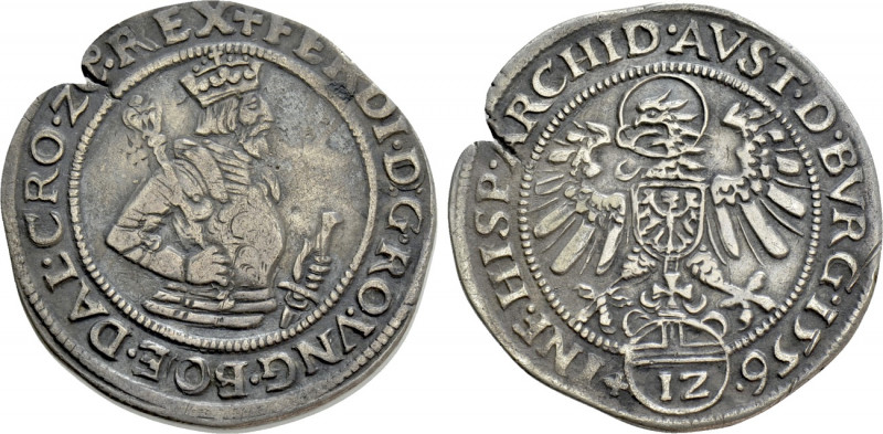 AUSTRIA. Ferdinand I (1519-1564). 12 Kreuzer (1556). 

Obv: FERDI D G RO VNG B...