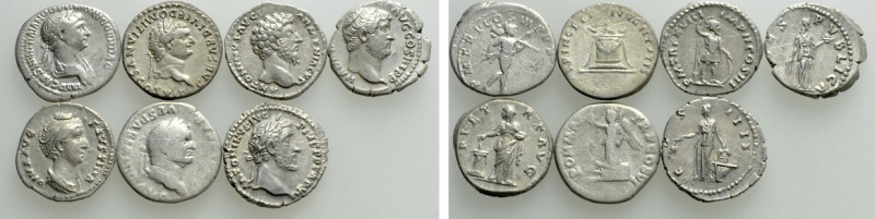 7 Roman Denarii. 

Obv: .
Rev: .

. 

Condition: See picture.

Weight: ...