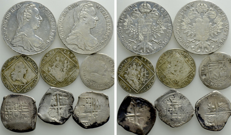 8 Modern Coins; Maria Theresia; Spain etc. 

Obv: .
Rev: .

. 

Condition...