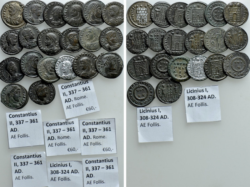 20 Late Roman Coins. 

Obv: .
Rev: .

. 

Condition: See picture.

Weig...