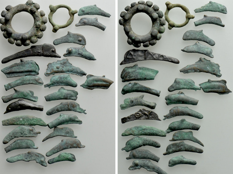 24 Pieces of Dolphin Money and Celtic Rouelles. 

Obv: .
Rev: .

. 

Cond...