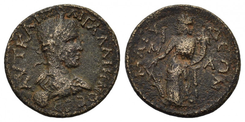 Gallienus (253-268). Pamphylia, Magydus. Æ (31mm, 16.00g). Laureate, draped and ...