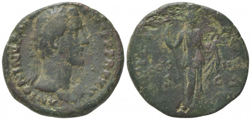 Antoninus Pius (138-161). Æ As (26mm, 8.69g). Rome, AD 149. Laureate head r. R/ ...