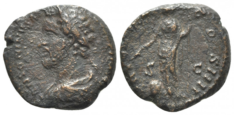 Antoninus Pius (138-161). Æ As (26mm, 11.32g, 12h). Rome, 156-7. Laureate, drape...