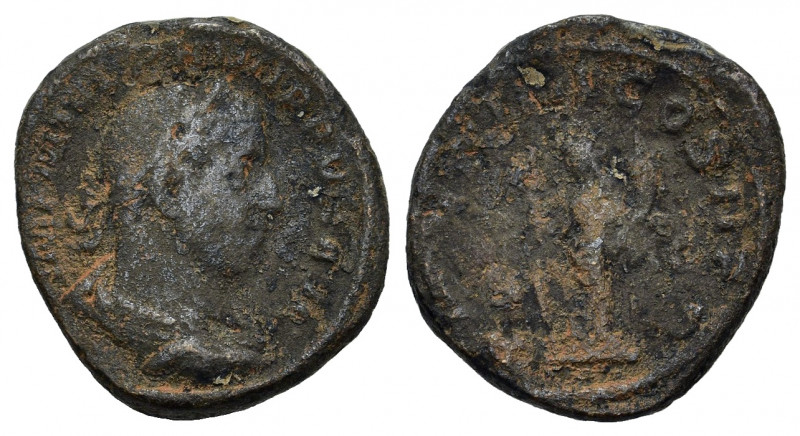 Philip I (244-249). Æ Sestertius (28mm, 21.35g). Rome, AD 246. Laureate, draped ...