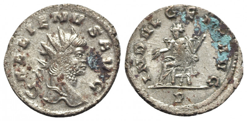 Gallienus (253-268). Antoninianus (21mm, 3.15g, 6h). Rome. Radiate and cuirassed...