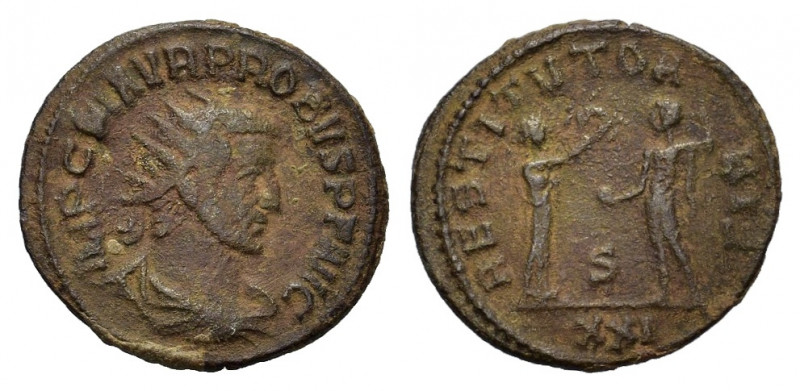 Probus (276-282). Radiate (22mm, 3.24g). Antioch. Radiate, draped and cuirassed ...