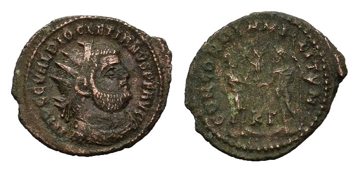 Diocletian (284-305). Radiate (25mm, 3.42g). Cyzicus, 295-9. Radiate, draped and...