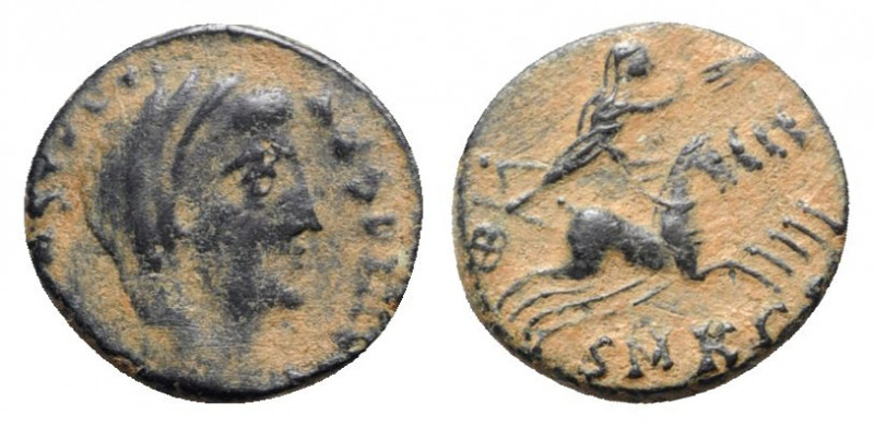 Divus Constantine I (died AD 337). Æ (15mm, 1.86g, 12h). Cyzicus. Veiled head r....