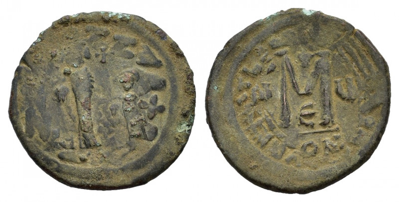 Heraclius with Heraclius Constantine (610-641). Æ 40 Nummi (34.5mm, 11.69g, 1h)....