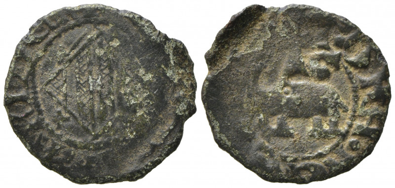 Italy, Sicily, Catania. Federico IV (1355-1377). BI Denaro (14mm, 0.71g). Arms. ...