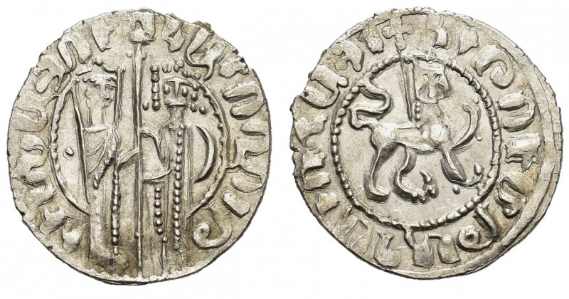 Cilician Armenia, Hetoum I and Zabel (1226-1270). AR Tram (22mm, 2.95g). Zabel a...