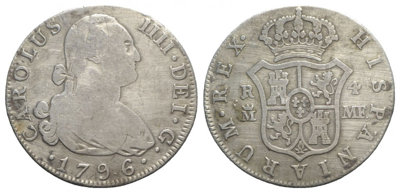 Spain, Carlos IV (1788-1808). AR 4 Reales 1795 MF, Madrid (32mm, 13.20g, 12h). K...