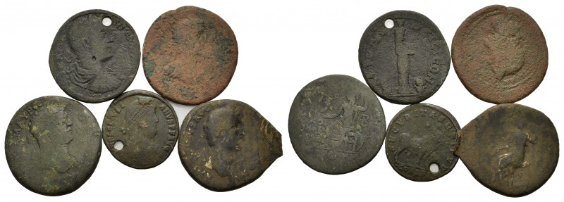 Lot of 5 Roman Provincial and Roman Imperial Æ coins, to be catalog. Lot sold as...