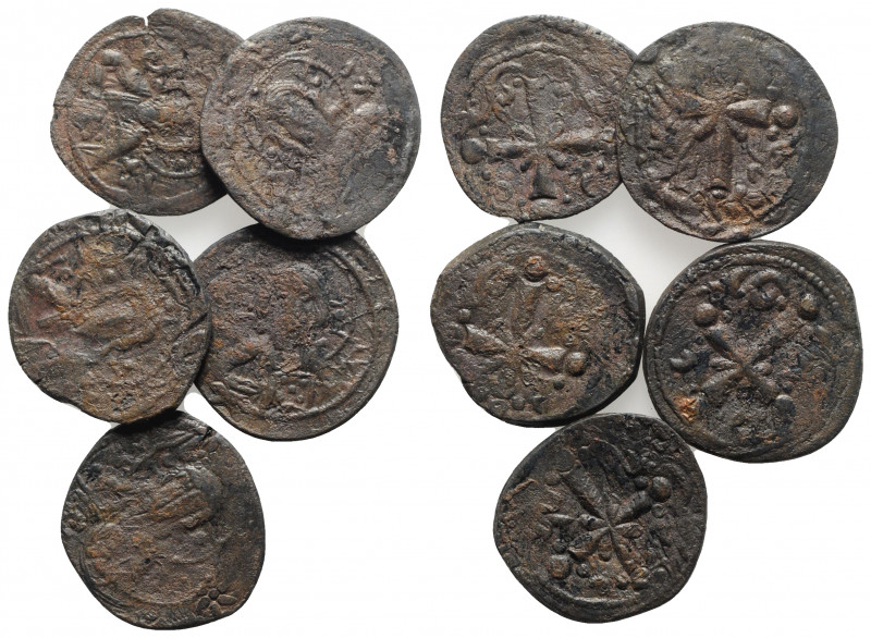 Lot of 5 Byzantine Æ coins, to be catalog. Lot sold as is, no return