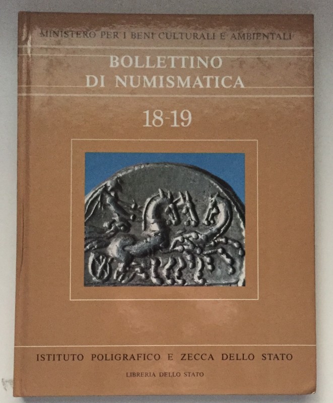 Bollettino di Numismatica No.18-19 Gennaio-Dicembre 1992 Anno X Serie I. Cartona...