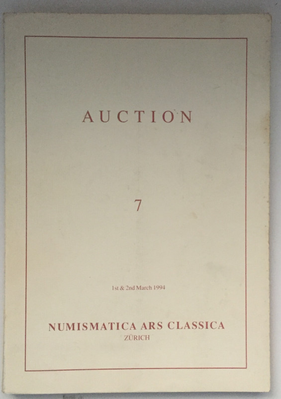 NAC – Numismatica Ars Classica. Auction no. 7.Etruscan, Greek and Roman Coins. Z...