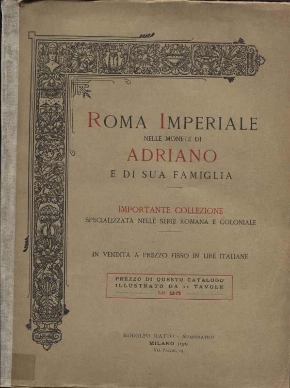 RATTO R. – Milano, 1931. Fascicolo I. a prezzi fissi. Roma imperiale nelle monet...